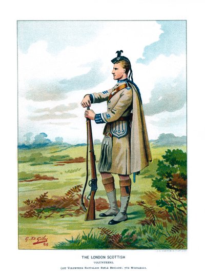 Die Londoner Schotten, um 1890 von Geoffrey Douglas Giles