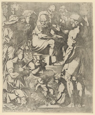 Die Geburt Christi, ca. 1544-48 von Geoffroy Dumoûtier