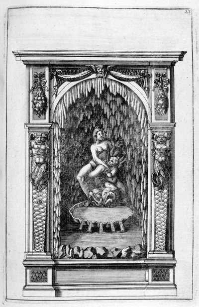 Brunnen, Grottendesign, 1664 von Georg Andreas Bockler