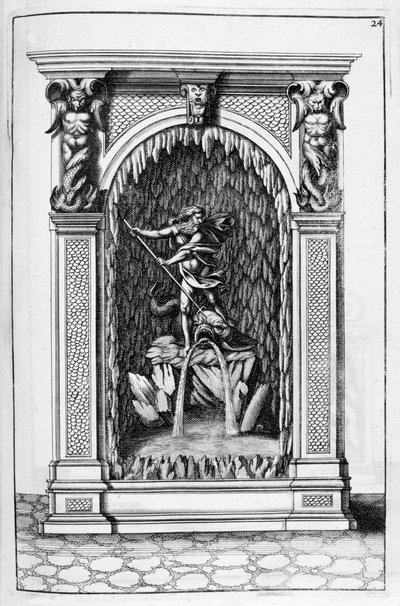 Brunnen, Grottendesign, 1664 von Georg Andreas Bockler