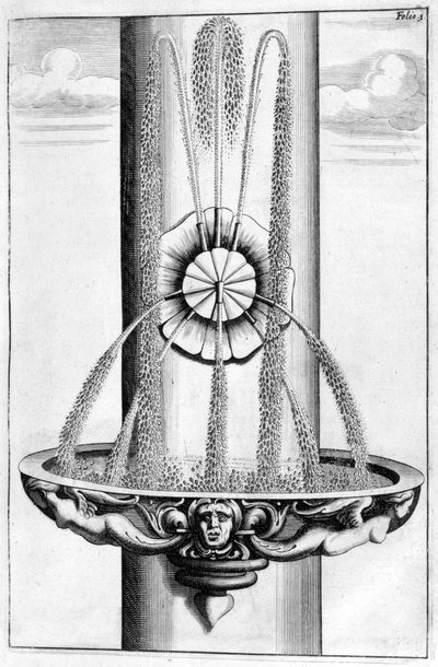 Ornamentaler Brunnenentwurf, 1664 von Georg Andreas Bockler
