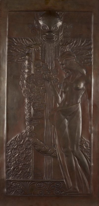 Nymphe und Satyr von Georg Klimt