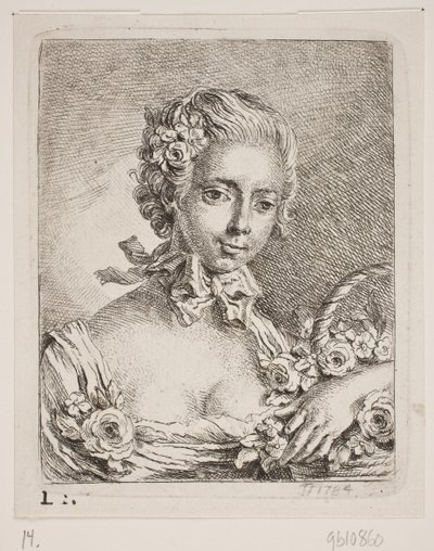 Ein Blumenmädchen von Georg Mathias Fuchs