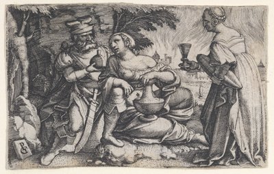 Lot und seine Töchter von Georg Pencz