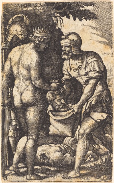Tomyris mit dem Kopf des Kyros von Georg Pencz
