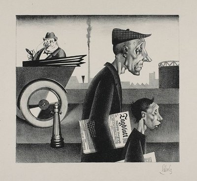 Zeitungsträger (Arbeit entehrt) von Georg Scholz