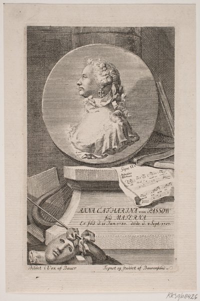 Die Schauspielerin Anna Catharina von Passow von Georg Vilhelm Baurenfeind
