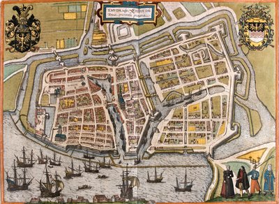 Emden, Deutschland von Georg and Hogenberg Franz (1535 90) Braun