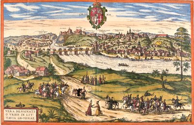 Grodno, Belarus von Georg and Hogenberg Franz (1535 90) Braun