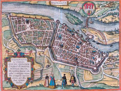 Magdeburg, Germany von Georg and Hogenberg Franz (1535 90) Braun