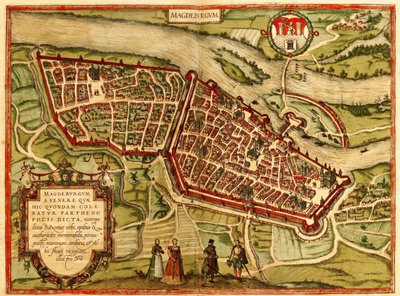 Magdeburg, Deutschland von Georg and Hogenberg Franz (1535 90) Braun