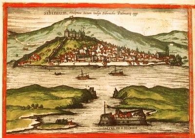 Šibenik, Kroatien von Georg and Hogenberg Franz (1535 90) Braun
