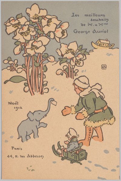 Noël (Weihnachtskarte) von George Auriol
