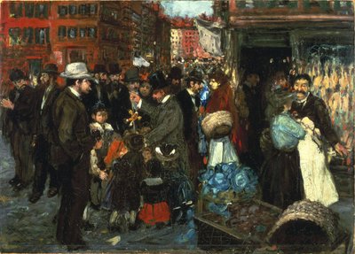 Straßenszene (Hester Street) von George Benjamin Luks