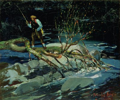 Forellenfischen von George Benjamin Luks
