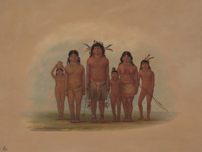 Eine Connibo-Indianerfamilie, 1854-1869 von George Catlin