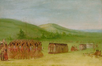 Ballspiel-Tanz, Choctaw von George Catlin
