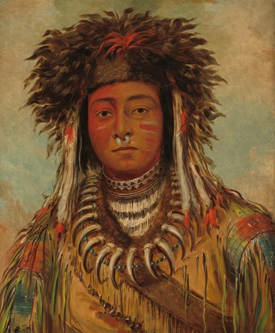 Ojibbeway-Häuptling, 1843 von George Catlin