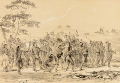 Krieger schießen Pfeile - Ein Wettbewerb - Nr. 24 von George Catlin
