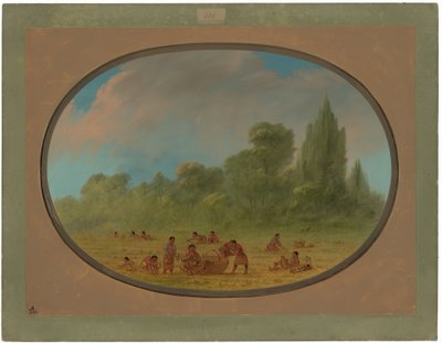 Caddoe-Indianer sammeln wilde Erdbeeren von George Catlin