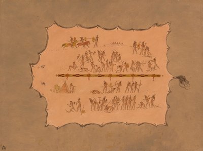 Faksimile eines Sioux-Mantels, 1861-1869 von George Catlin