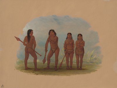 Vier Angustura-Indianer von George Catlin