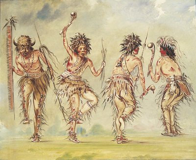 Vier Tänzer von George Catlin
