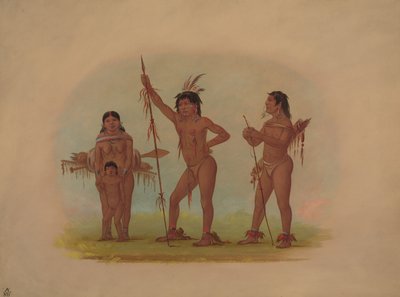 Vier Mura-Indianer, 1854-1869 von George Catlin