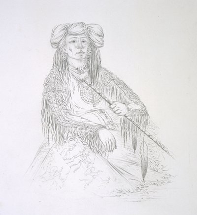 Ha-wan-je-tah (Das eine Horn) 1852 von George Catlin