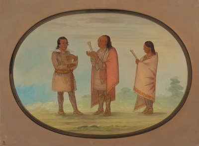 Kickapoo-Indianer predigen und beten, 1861-1869 von George Catlin