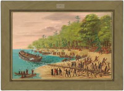 Stapellauf der Griffin. Juli 1679 von George Catlin