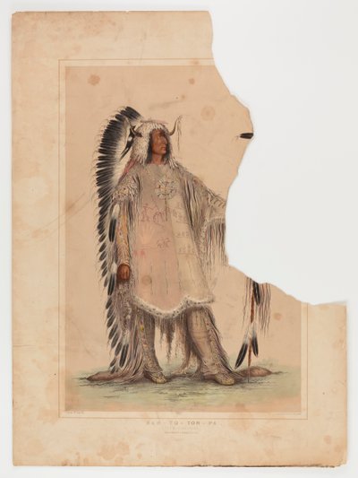 Mah-to-toh-pa, der Mandan-Häuptling von George Catlin