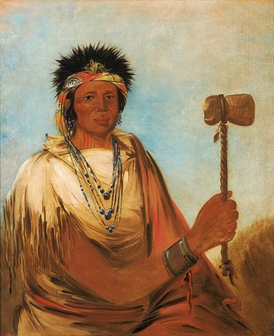 Men-són-se-ah, Linke Hand, ein Krieger von George Catlin