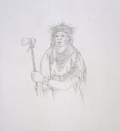 Men-son-se-a (Die Linke Hand), 1852 von George Catlin