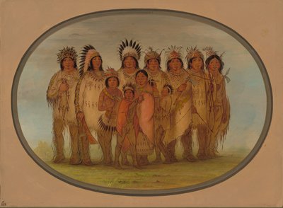 Ojibbeway-Indianer in Paris, 1861-1869 von George Catlin