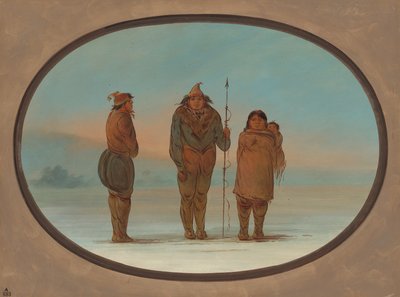 Drei Eskimos, 1855-1869 von George Catlin