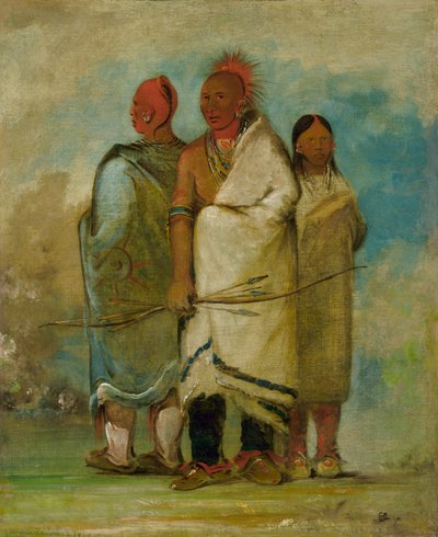 Drei Fox-Indianer von George Catlin