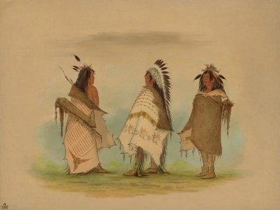 Drei Shoshonee Krieger, 1861 von George Catlin