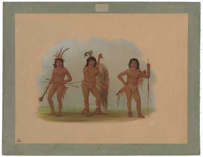 Drei Zurumati-Indianer von George Catlin