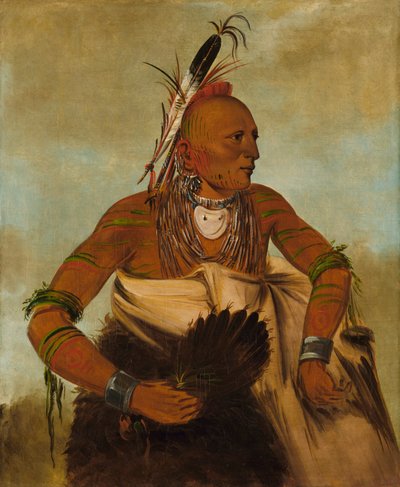 Wa-ho-béck-ee, ein hübscher Tapferer, 1834 von George Catlin