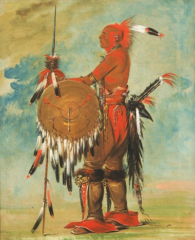 Wáh-pa-ko-lás-kuk, Bärenspur, 1835 von George Catlin