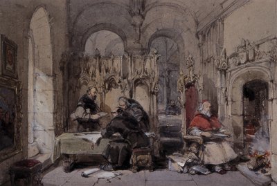 Die Bibliothek der Mönche von George Cattermole