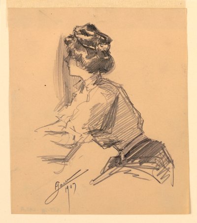 Sitzende Frau von George Charles Aid