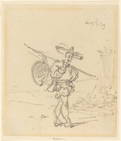 Ein chinesischer Bauer von George Chinnery