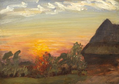 Duton Hill Sonnenuntergang, 1938 von George Clausen