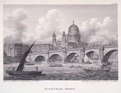 Blackfriars Bridge, London, 1827 von George Cooke
