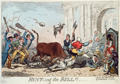 Stierjagd von George Cruikshank