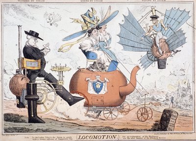 Lokomotion, London, ca. 1820 von George Cruikshank