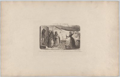 Auf der Suche nach einer Unterkunft von George Cruikshank
