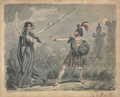 Macbeth und die Hexe von George Cruikshank